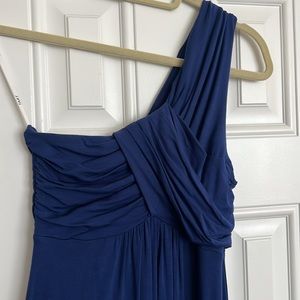 One shoulder tart maxi, royal blue